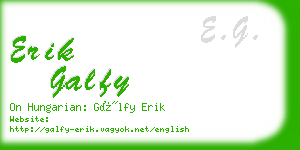 erik galfy business card